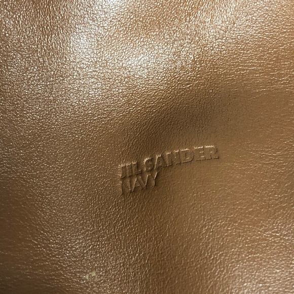 Last Chance Jil Sander Navy Brown Leather Tote Bag - Picture 12 of 14